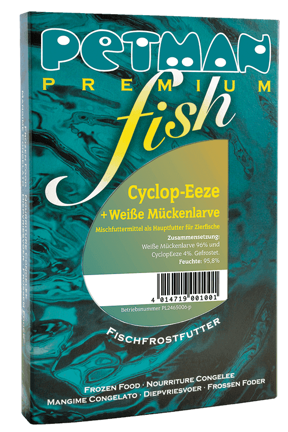 Petman Premium fish Verpackung mit Cyclop Eeze und Weisse Mückenlarve