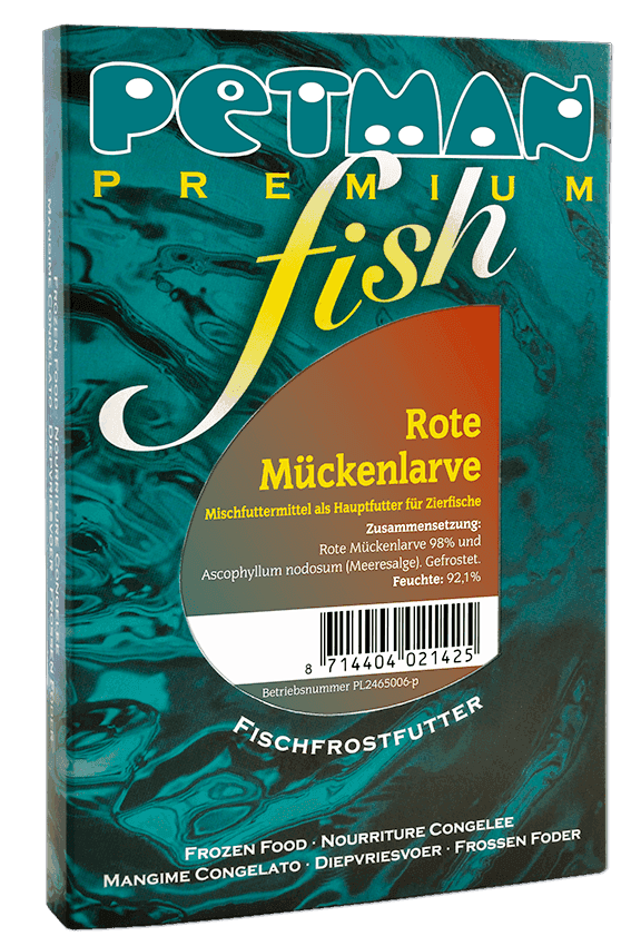 Petman Premium fish Verpackung der Sorte Rote Mückenlarve
