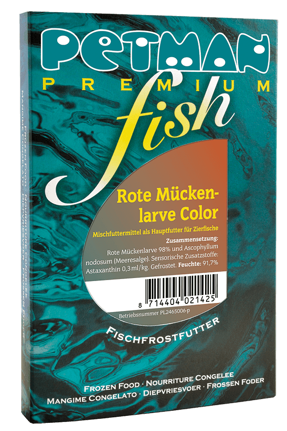 Petman Premium fish Verpackung der Sorte Rote Mückenlarve Color