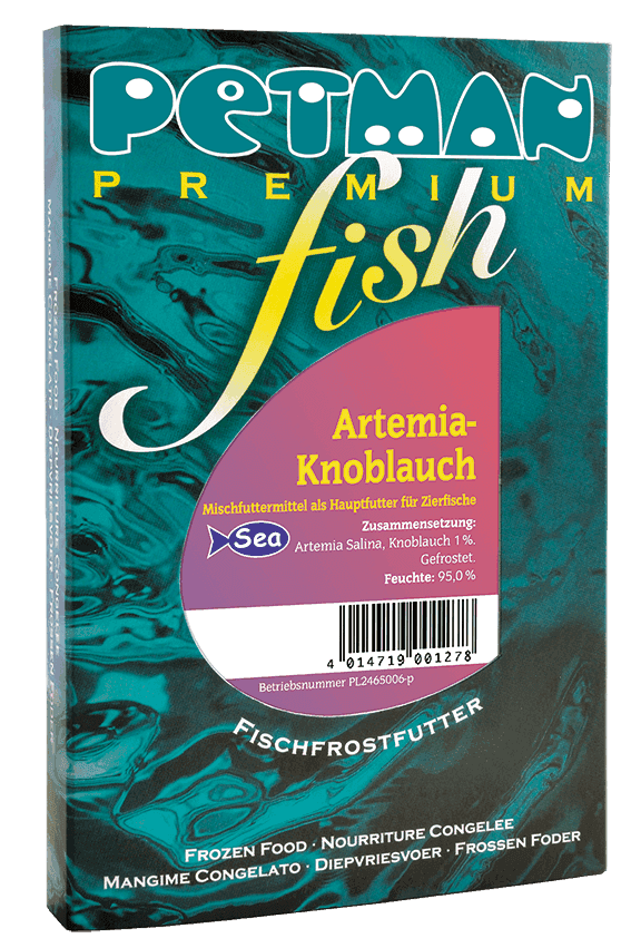 Petman Premium fish Verpackung der Sorte Artemia mit Knoblauch