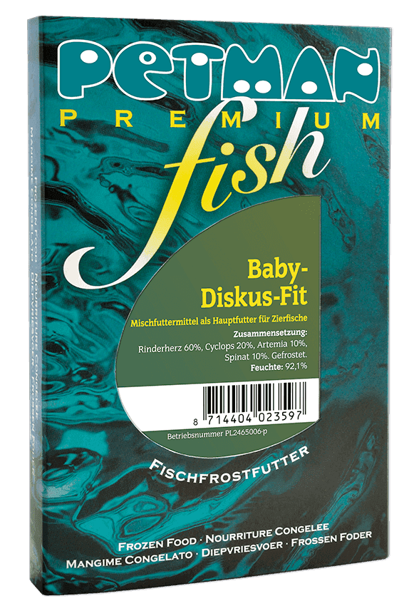 Petman Premium fish Verpackung der Sorte Baby Diskus-Fit